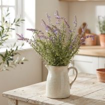 Itens Ervas artificiais de lavanda em um caule com 7 ramos 40cm 3 unidades