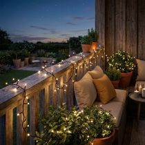 Itens Cadeia leve LED de arroz 40s 3m para branco quente externo