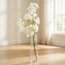 Itens Ramo Lilás Artificial Flores Brancas L95cm