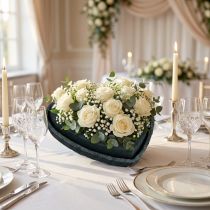 Itens Coração de espuma floral preto 17cm 2 peças decoração de casamento