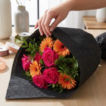 Itens Papel crepom florista preto 50x250cm