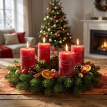 Itens Velas de cor sólida vermelha 60x80mm 4 unidades