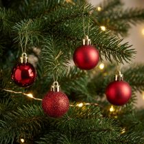 Itens Enfeites para árvore de natal Bola de natal vermelha 3 cm 14 peças