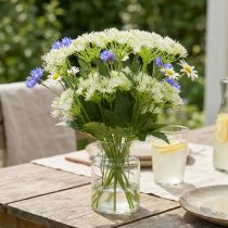Itens Dill florescendo, ervas artificiais, planta decorativa verde, branco 49 cm 9 unidades
