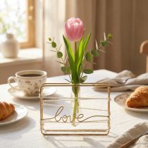 Itens Vaso decorativo para tubo de ensaio porta-tubos de metal 11,5cm