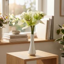 Itens Orquídeas artificiais flores artificiais em vaso branco/verde 28cm