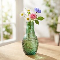 Itens Mini vaso vaso de vidro verde vaso de flores diamantes Ø6cm Alt.11,5cm