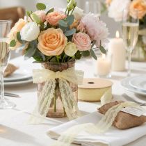Itens Fita de renda fita de casamento fita decorativa renda amarela 20mm 20m