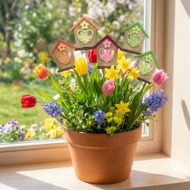 Itens Plugue de flor primavera casa borboleta flor 8,5 cm 12 unidades
