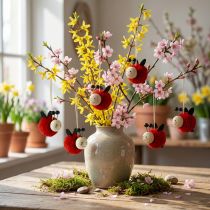 Itens Pingente joaninha decoração joaninha 5,5cm 9 un