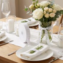 Itens Fita decorativa fita de renda branca fita decorativa renda W25mm L20m