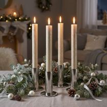 Itens Velas cônicas cor sólida champanhe 34mm x 240mm 4 un
