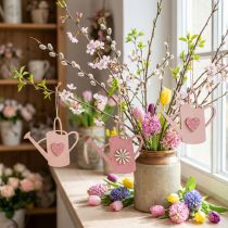 Itens Decoração para pendurar regador de madeira deco cabide rosa deco 14x12cm 6uds