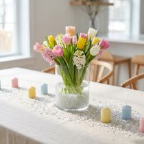 Itens Pedras de vidro de 1 mm a 2 mm em cores naturais, 2 kg