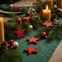 Itens Decoração dispersa estrelas de Natal estrelas vermelhas de madeira Ø5,5cm 12 unidades