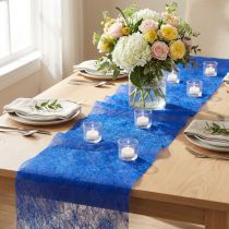 Itens Caminho de mesa decorativo em lã corredor de mesa decorativo em lã azul 23cm 25m