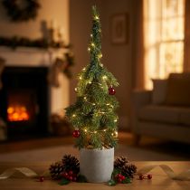 Itens Árvore de Natal artificial em vaso verde 55cm