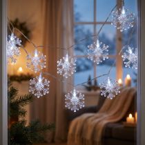 Itens Decoração de janela LED Natal branco frio para bateria 25×90cm