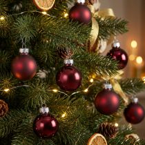 Itens Bolas de vidro Natal em mistura Bordeaux Ø3cm 22 un