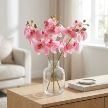 Itens Orquídeas artificiais flores artificiais rosas como reais 56cm 3 peças