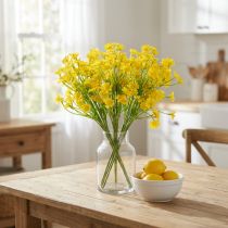 Itens Buquê de camomila artificial para decoração fresca e prática, 28 cm, 3 peças.