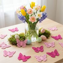 Itens Elementos decorativos em forma de borboleta para arranjos de mesa e vasos com tema de primavera, 4 cm, 72 peças
