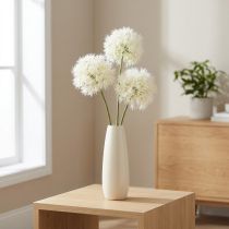 Itens Flor artificial de alho-poró, design delicado para uso interno, 68 cm