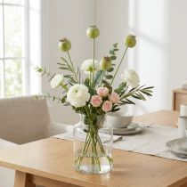 Itens Arranjo decorativo de papoulas artificiais, flores realistas para decoração de casa, 61 cm, 3 peças.