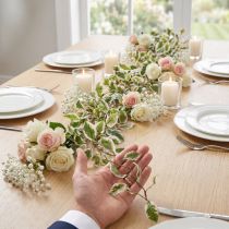 Itens Guirlanda de plantas artificiais para decoração de casamentos românticos e eventos, 150 cm