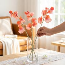 Itens Ramo artificial de ervilha-de-cheiro, decoração romântica para sala de estar ou banheiro, 68 cm, 3 peças.
