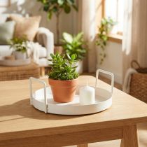Itens Bandeja para plantas, versátil para uso em casa e no jardim, 18 cm