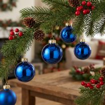 Itens Conjunto de Mini Bolas de Natal em Vidro para Decoração de Galhos de Pinheiro, 3cm, 22 peças