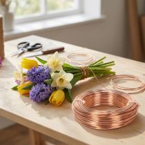 Itens Rolo de arame de alumínio para artesanato e floricultura, 60m, 500g