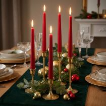 Itens Velas cônicas 250/23 rubi (12 unidades)
