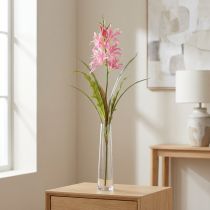 Itens Flores artificiais, flores de seda decorativas lírio rosa 97cm