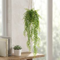Itens Planta Ervilha Artificial Juta para Pendurar Verde H80cm
