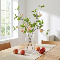 Itens Ramo decorativo, pêssego artificial, 52 cm, conjunto de 2 peças
