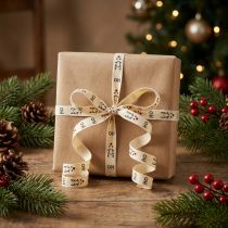 Itens Fita de presente sustentável de Natal "Ho Ho Ho" 10mm 100m