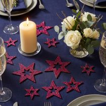 Itens Decoração dispersa estrela roxa 3-5 cm 48 unidades