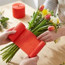 Itens Flor crepe vermelha L10cm gramatura 128g/m² L250cm 2 peças