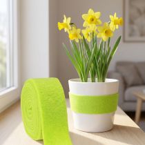 Itens Fita de feltro verde 7,5cm 5m