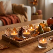 Itens Velas perfumadas laranja, aroma tea light, vela aromatizante ambiente Ø3,5cm A1,5cm 18 un.