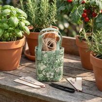 Itens Conjunto de utensílios de jardim, fio de juta, tesoura, estaca de planta