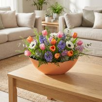 Itens Vaso/jardim decorativo, cor damasco, 39 cm x 12 cm, 13 cm de altura