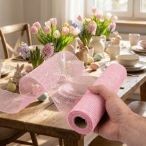 Itens Caminho de mesa juta fita de juta fita de mesa rosa claro 30cm 5m