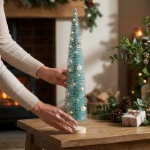 Itens Árvore de Natal artificial, árvore decorativa, design delicado com base de madeira, 80 cm