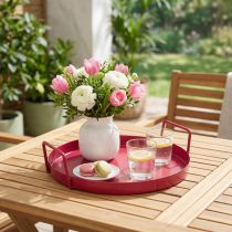 Itens Bandeja versátil, prática para guardar utensílios na sala de jantar e no terraço, 22 cm