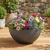 Itens Vaso para plantas plástico antracite Ø40cm A18,5cm