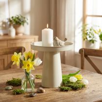 Itens Bandeja de apoio, prato decorativo para velas e estatuetas, 20 cm