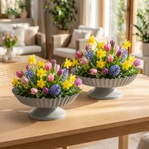 Itens Prato decorativo cinza com base em chapa metálica Ø14cm 2 peças